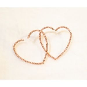 Half Rose Gold Earrings